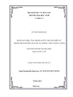 Khảo sát hiệu ứng trong suốt cảm ứng điện từ trong môi trường nguyên tử khí Rb 5 mức năng lượng