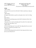 Đề thi học sinh giỏi lớp 9 môn Lịch sử trường Xuân Dương năm 2014 - 2015