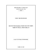 Họ Ếch nhái (Ranidae) ở khu bảo tồn thiên nhiên Pù Hoạt, tỉnh Nghệ An
