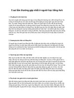 5 sai lầm thường gặp nhất ở người học tiếng anh