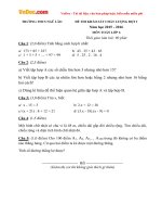 Đề thi khảo sát chất lượng đợt 1 môn Toán lớp 6 trường THCS Ngũ Lão năm 2015 - 2016