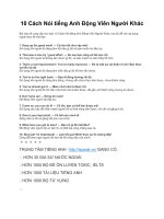 10 cách nói tiếng anh động viên người khác