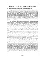 Bàn về vấn đề dạy và học Tiếng Anh