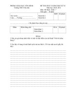 ĐỀ THI MỸ THUẬT 7 KỲ II