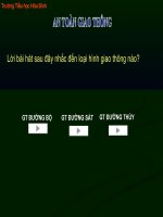 AN TOÀN GIAO THÔNG GIAO THÔNG ĐƯỜNG THỦY và PHƯƠNG TIỆN GIAO THÔNG ĐƯỜNG THỦY 