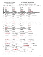 Đề thi Anh 10 KSHSG lần III Tr Nguyễn Trãi (2010 2011)