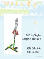 bài báo cáo về vấn đề chuyển động bằng phản lực