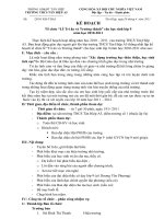 Kế hoạch tổ chức Lễ tri ân năm học 2010   2011