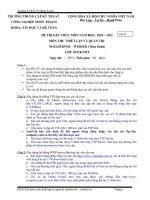 Đề thi mailserver webserver số 2 Có thang điểm