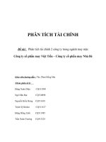 Chuyên đề phân tích tài chính công ty cổ phần may việt tiến – công ty cổ phần may nhà bè 