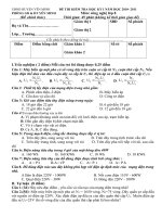 ĐỀ THI CÔNG NGHỆ 8 KỲ II