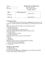 Đề kiểm tra môn Tiếng việt lớp 1