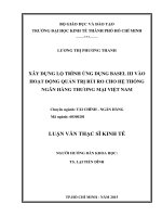 Xây dựng lộ trình ứng dụng Basel III vào hoạt động quản trị rủi ro cho hệ thống ngân hàng thương mại Việt Nam