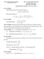 Đề thi thử vào lớp 10 môn Toán năm 2015 trường THCS Nguyễn Tất Thành, Hưng Yên