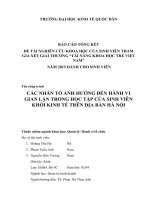 Các nhân tố ảnh hưởng đến hành vi gian lận trong học tập của sinh viên khối kinh tế trên địa bàn Hà nội