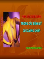 Phục hồi chức năng trong các bệnh lý cơ xương khớp