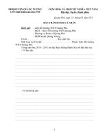 bản thành tích cá nhân học sinh trong công tác đội