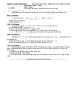 DE(01) + Dap an thi thu vào lop 10