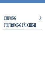 Tài chính tiền tệ chương 3 thị trường tài chính 