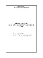 SKKN: Kĩ năng sử dụng phần mềm GSP