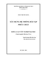 Xây dựng hệ thống bài tập phức chất