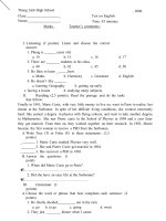 Đề Thi Trắc Nghiệm Tiếng Anh Lớp 10