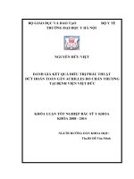 Đánh giá kết quả điều trị phẫu thuật đứt hoàn toàn gân achilles do chấn thương tại bệnh viện việt đức 