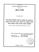 Góp phần nghiên cứu tác dụng hạ glucose huyết của hoạt chất thân cây mướp đắng trên chuột cống trắng thực nghiệm