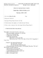 TÓM TẮT THÀNH TÍCH CÁ NHÂN 2011
