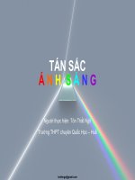 Tán sắc ánh sáng   Lý 12