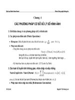 chương 4 các phương pháp cơ sở xử lý số hình ảnh