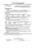 Đề Thi Thử TN  Địa THPT Phong Châu