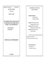 Hoàn thiện hệ thống chỉ tiêu phân tích tài chính trong doanh nghiệp thương mại phục vụ quản trị kinh doanh 