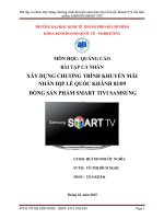 xây dựng chương trình khuyến mãi nhân dịp lễ quốc khánh 02/09 dòng sản phẩm smart tivi samsung