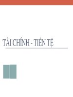 Tài chính tiền tệ chương 1  đại cương về tiền tệ 