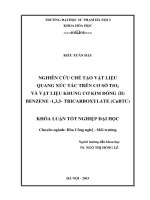Nghiên cứu chế tạo vật liệu quang xúc tác trên cơ sở tio2 và vật liệu khung cơ kim đồng (II)