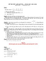 Đề thi thử vào 10(Có đ/a) (2011 2012)