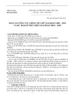 báo cáo phổ cập năm 2011