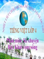 Bài giảng tiếng việt 4 tuần 32 bài kể chuyện   khát vọng sống 