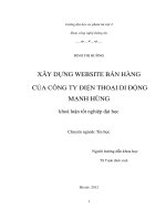 Xây dựng website bán hàng của công ty điện thoại di động mạnh hùng 