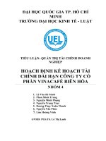 Hoạch định kế hoạch tài chính dài hạn của công ty cổ phần vinacafe biên hòa 
