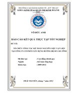 hoàn thiện công tác hạch toán nguyên vật liệu   tại công ty CPXD đường bộ số 1 hà tĩnh 