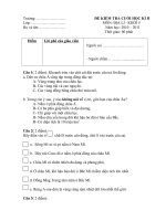 Đề kiểm tra môn Địa lý lớp 5