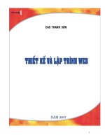 Tài Liệu Thiết Kế Và Lập Trình Website