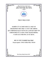 Nghiên cứu sự biến đổi của một số thành phần hóa học cá ngừ chù trong quá trình bảo quản bằng đá lạnh kết hợp với chitin phân tử lượng thấp (ologochitin) và đề xuất phương án sử dụng