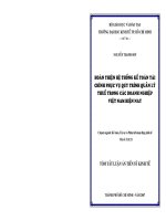 Hoàn thiện hệ thống kế toán tài chính phục vụ quy trình quản lý thuế trong các doanh nghiệp việt nam hiện nay 