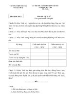 Đề thi thử vào lớp 10 môn Lịch sử lần 3 năm học 2015-2016 trường THPT Chuyên Nguyễn Huệ, Hà Nội