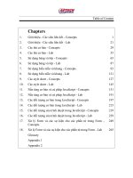 Table of content  HTML Lập Trình Web Tĩnh