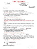 Đề thi thử  ĐH Quỳnh Lưu   Nghệ An lần 2