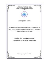 Nghiên cứu ảnh hưởng của điều kiện cô đặc đến chất lượng sản phẩm carotein protein thủy phân từ đầu tôm